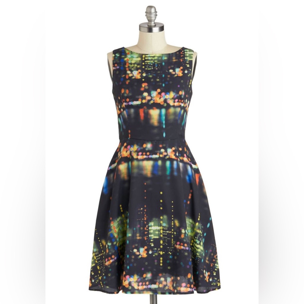 Modcloth Fervour City Lights Saturday Night Dress 2X
